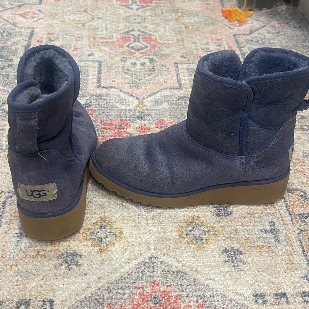 UGG Dark Blue Shearling Boots